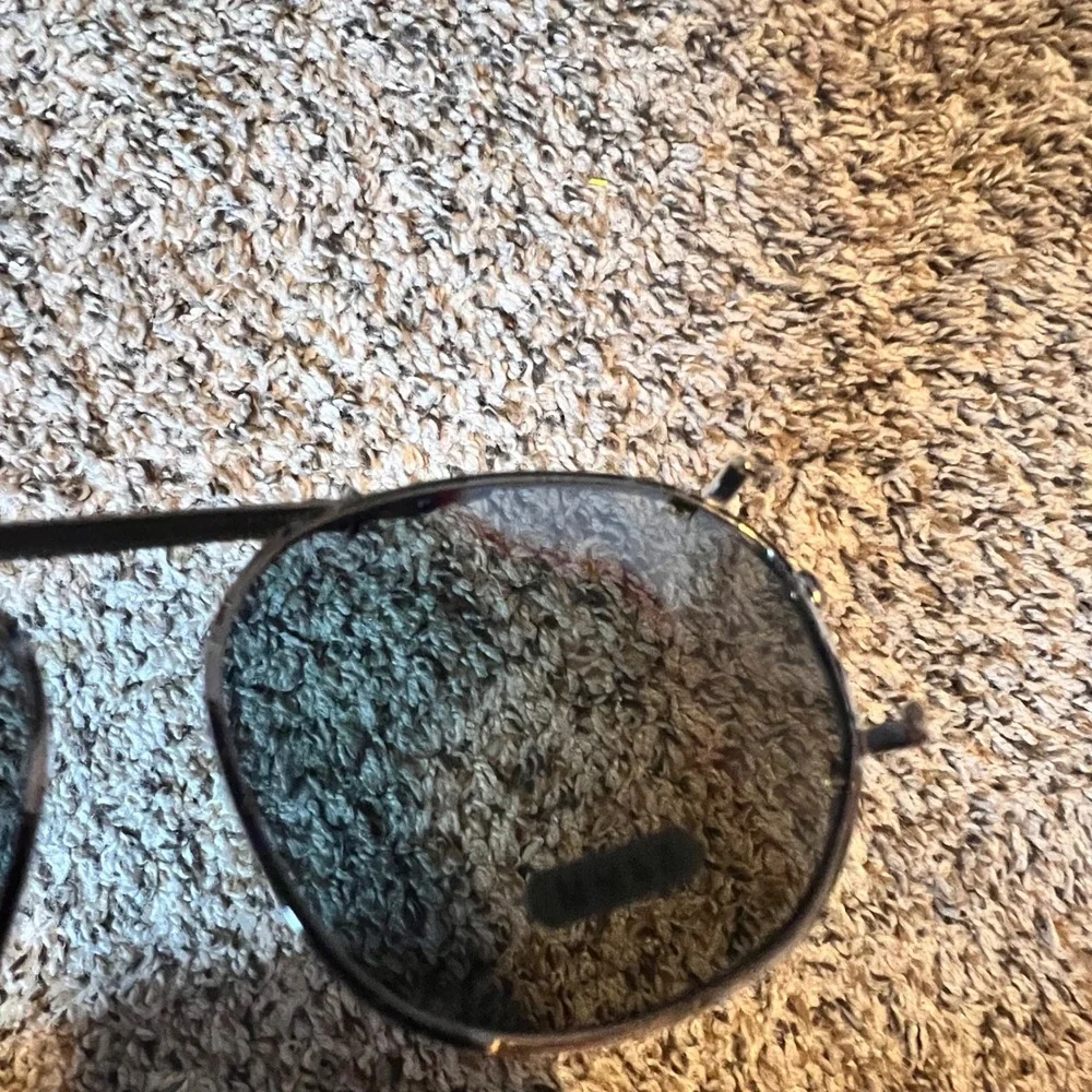 Unbranded Polarized Clip On Sunglasses 54mm Gunmetal Metal Frame UV Protection